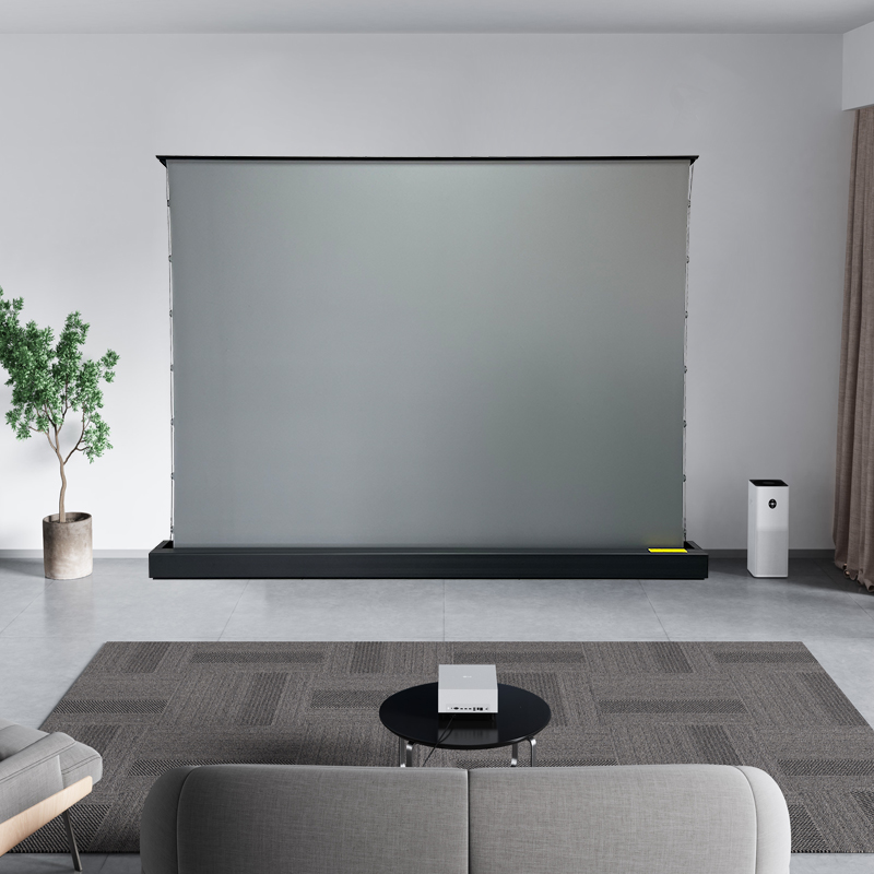 Motorized floor screen projection screen pvc remote control