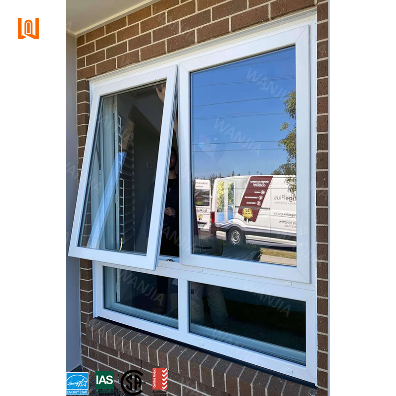 Modern Design Glass Window Commercial Interior Office Top Hung Window Aluminum Awning Window