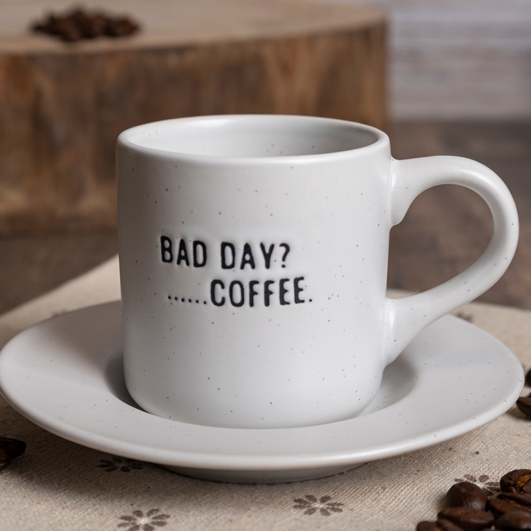 3OZ/100ML CUP AND SAUCER coffee style home use refined stoneware tableware