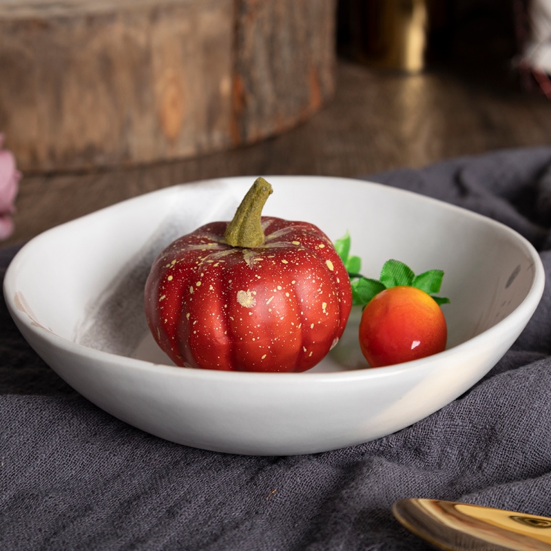 Happy Go 15cm(10oz) Soup Bowl Organic Shape With Reactive Glaze