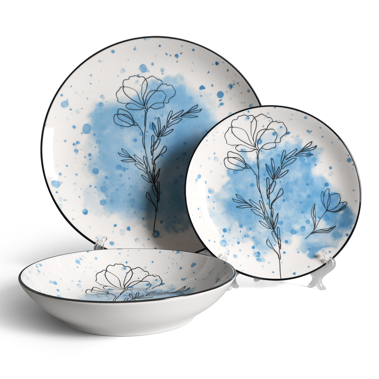 Hot printed glaze tableware