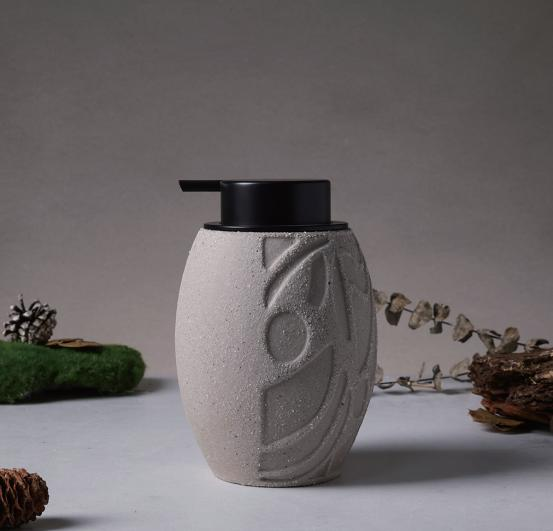 Lotion bottle, recycled ceramic