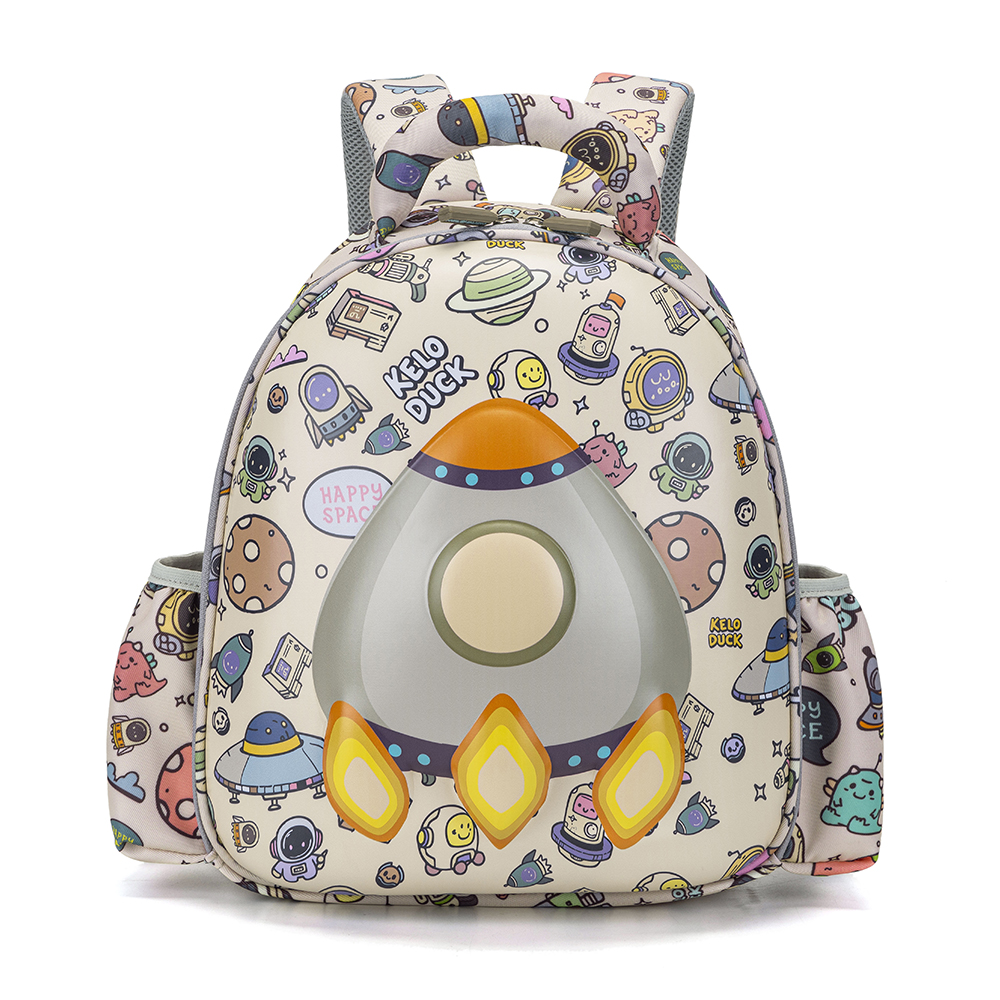 Rocket pattern waterproof lightweight EVA children's backpack
