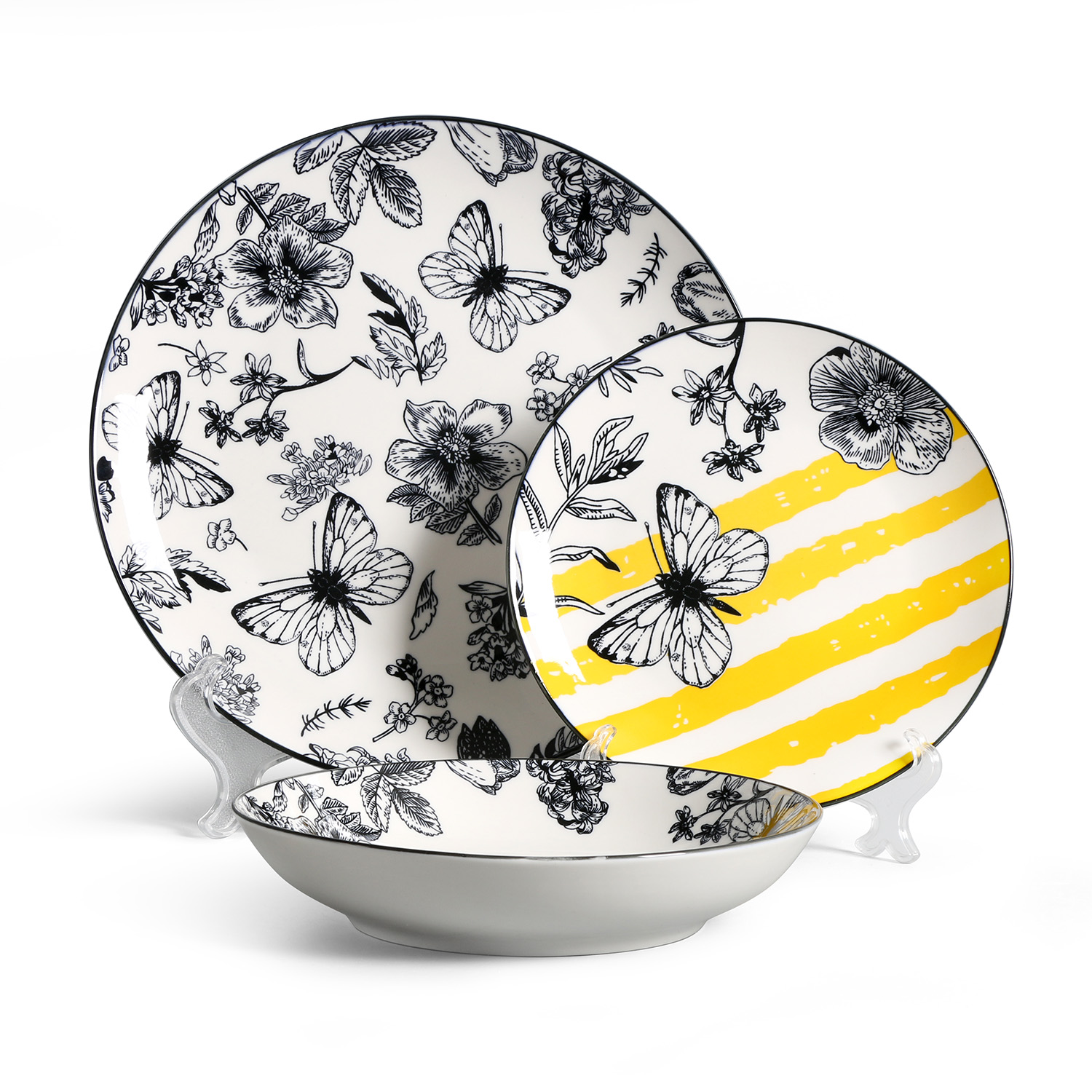 Hot printed glaze tableware