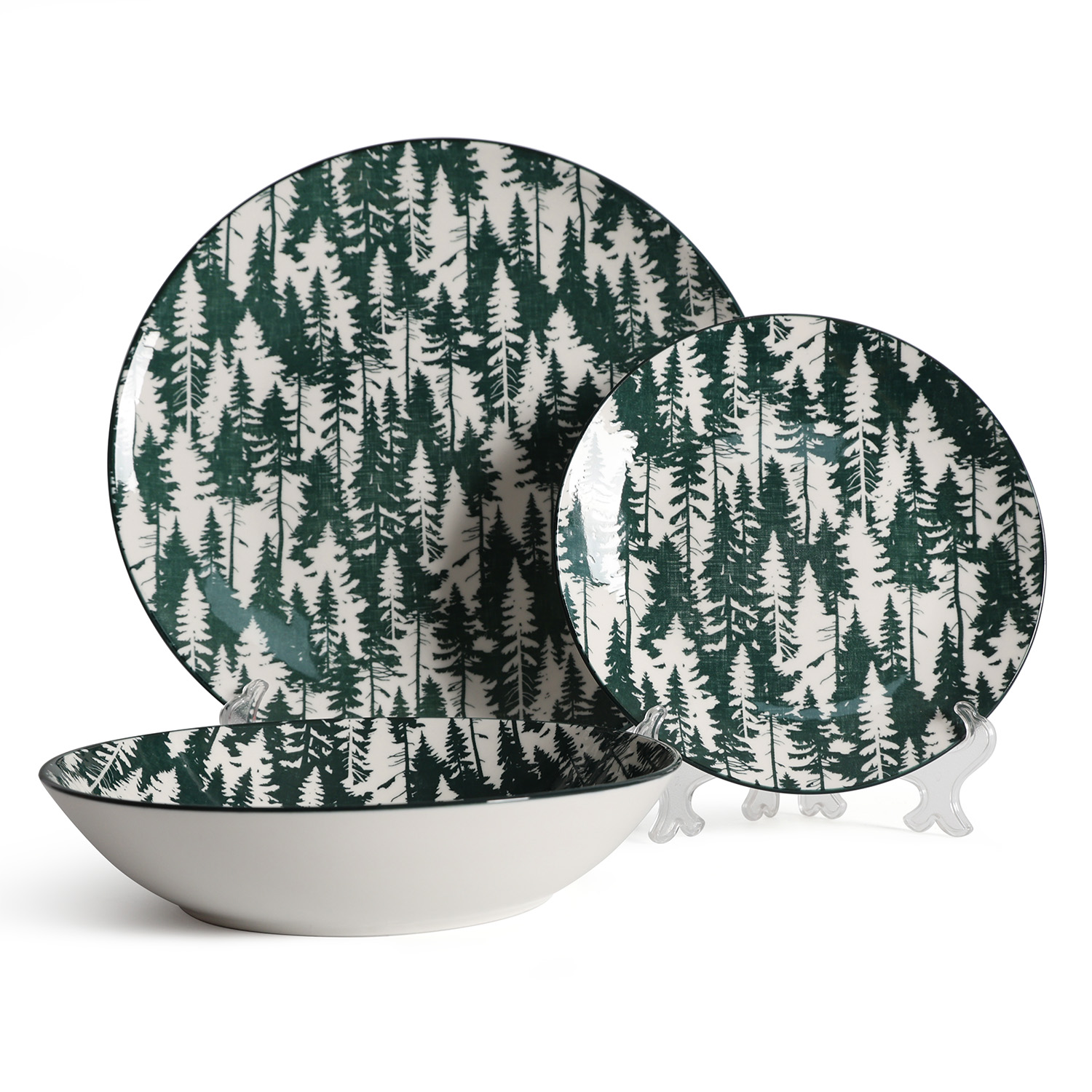 Hot printed glaze tableware
