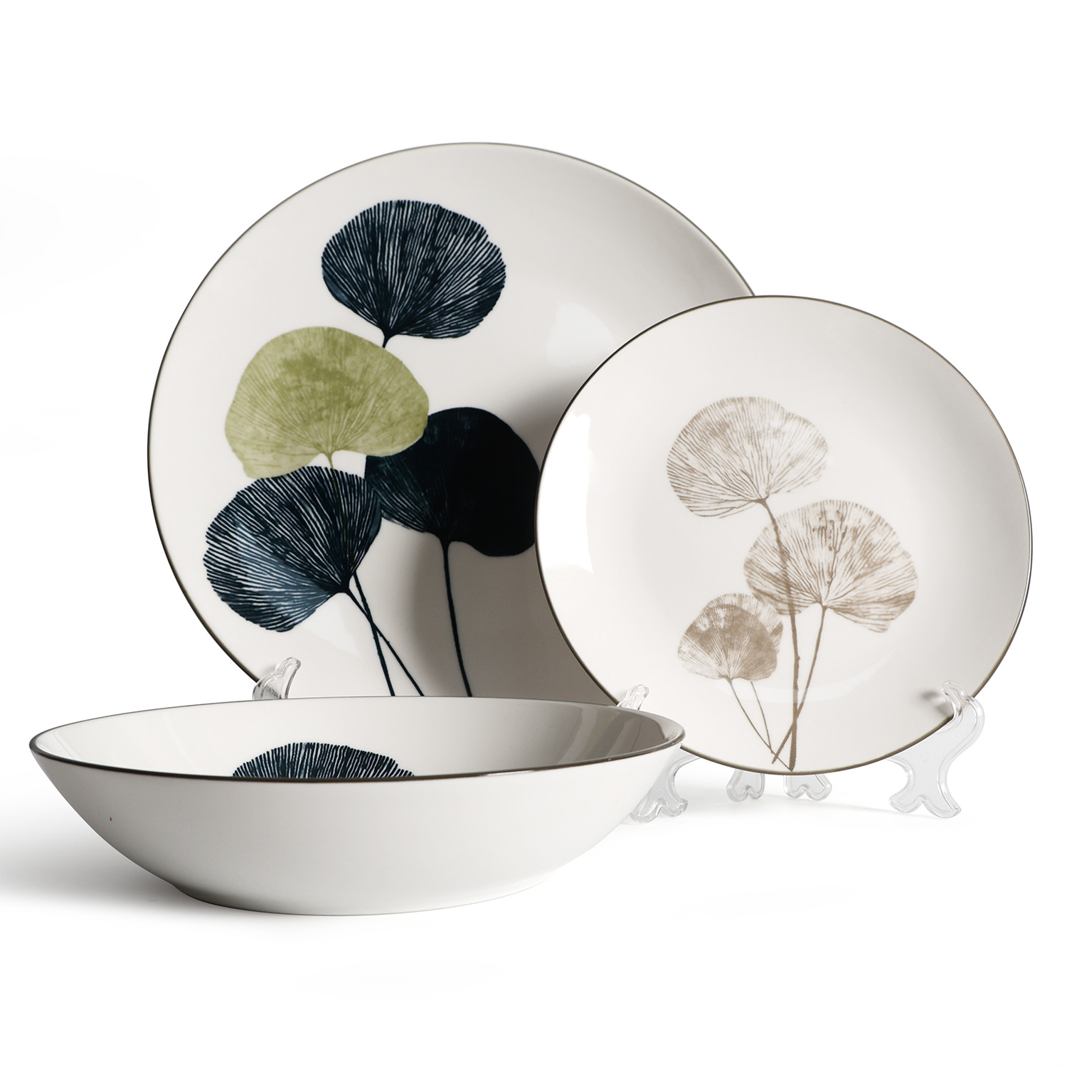 Hot printed glaze tableware