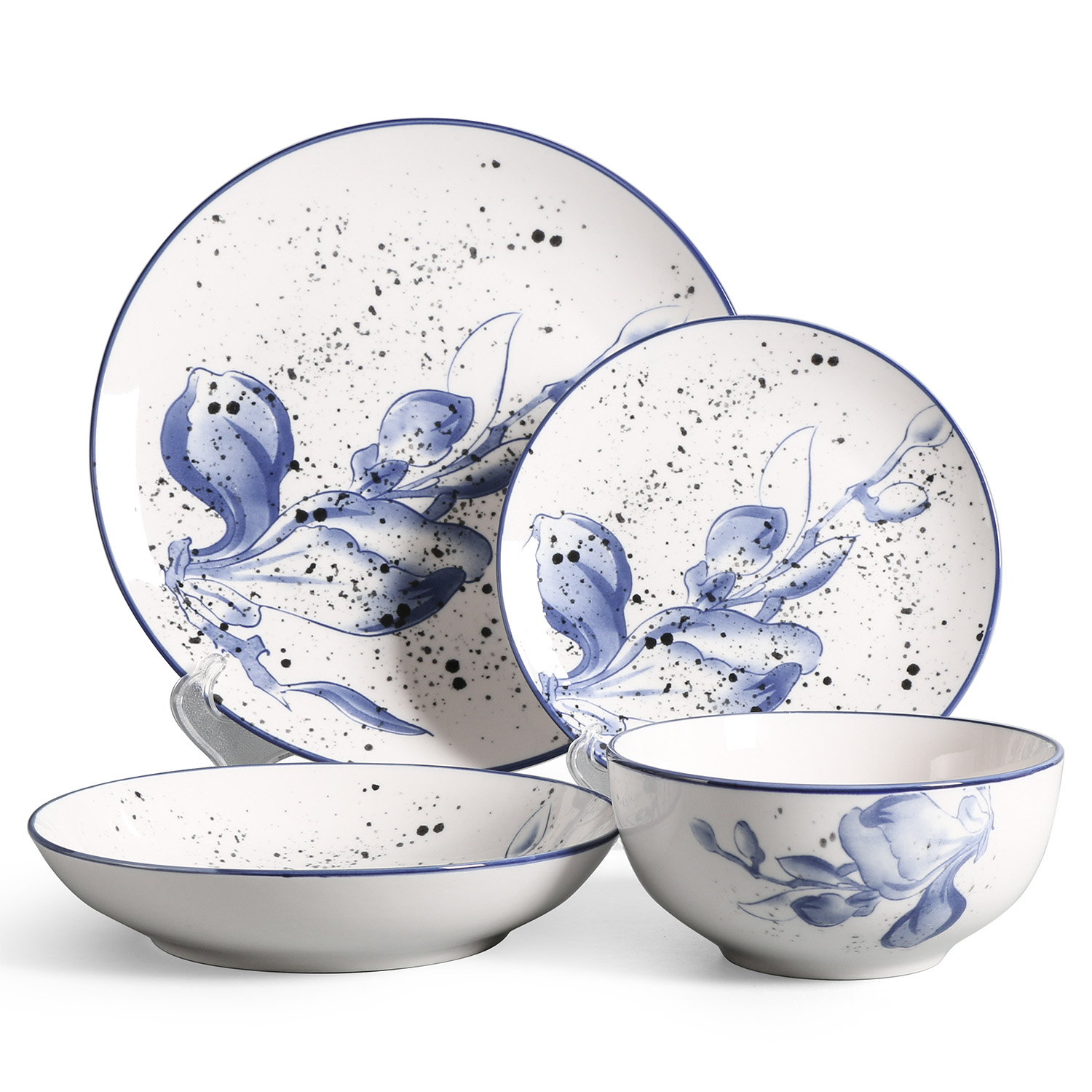 16pcs Hot printed glaze tableware