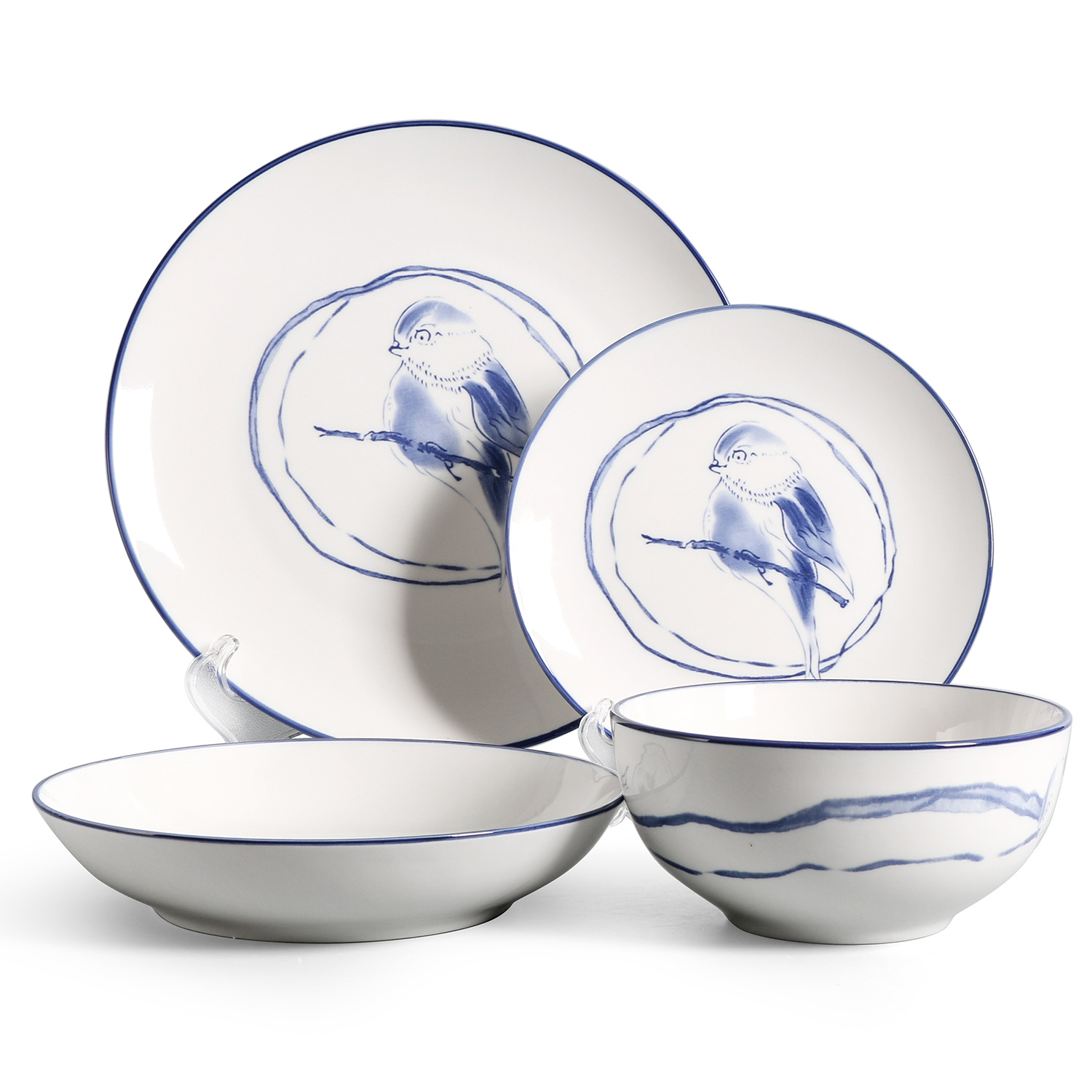 16pcs Hot printed glaze tableware