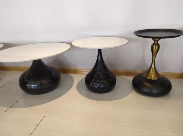 Romance coffee table Simple coffee table fashion personalized tempered glass,powder coated steel leg