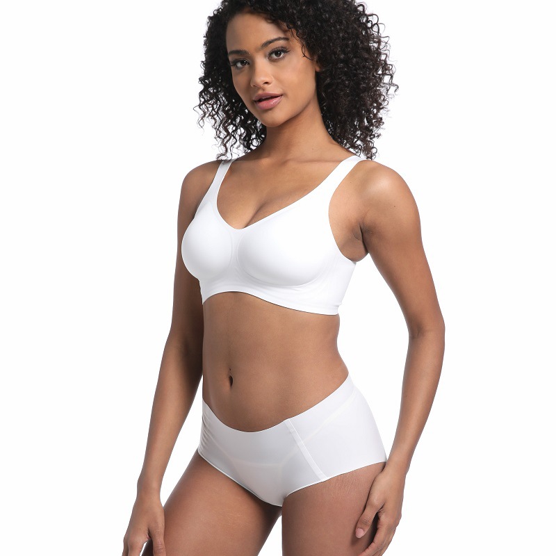 Seamless Bra Set for Women Large Bust Wireless Soft Support