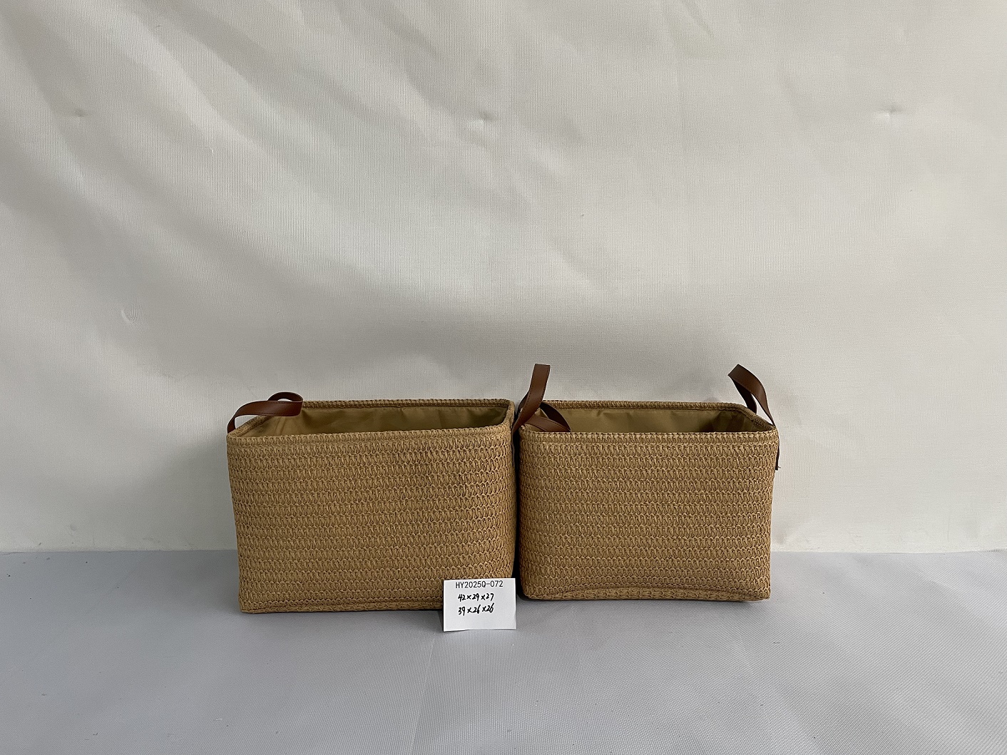 Paper rope baskets set 2