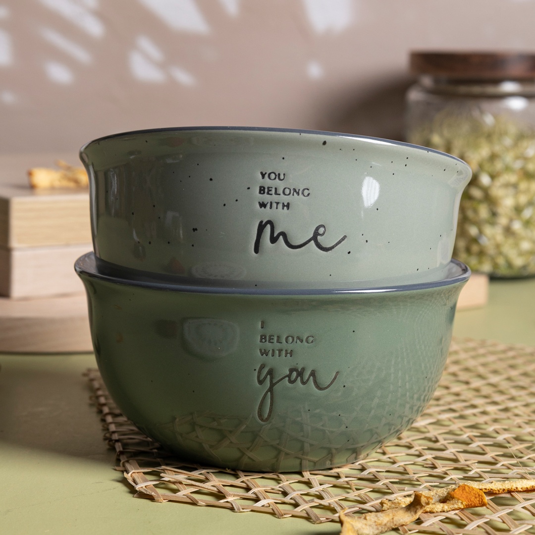 Love valentine cereal bowl breakfast ceramic tableware BOWL WITH SILK SCREEN PRINTING