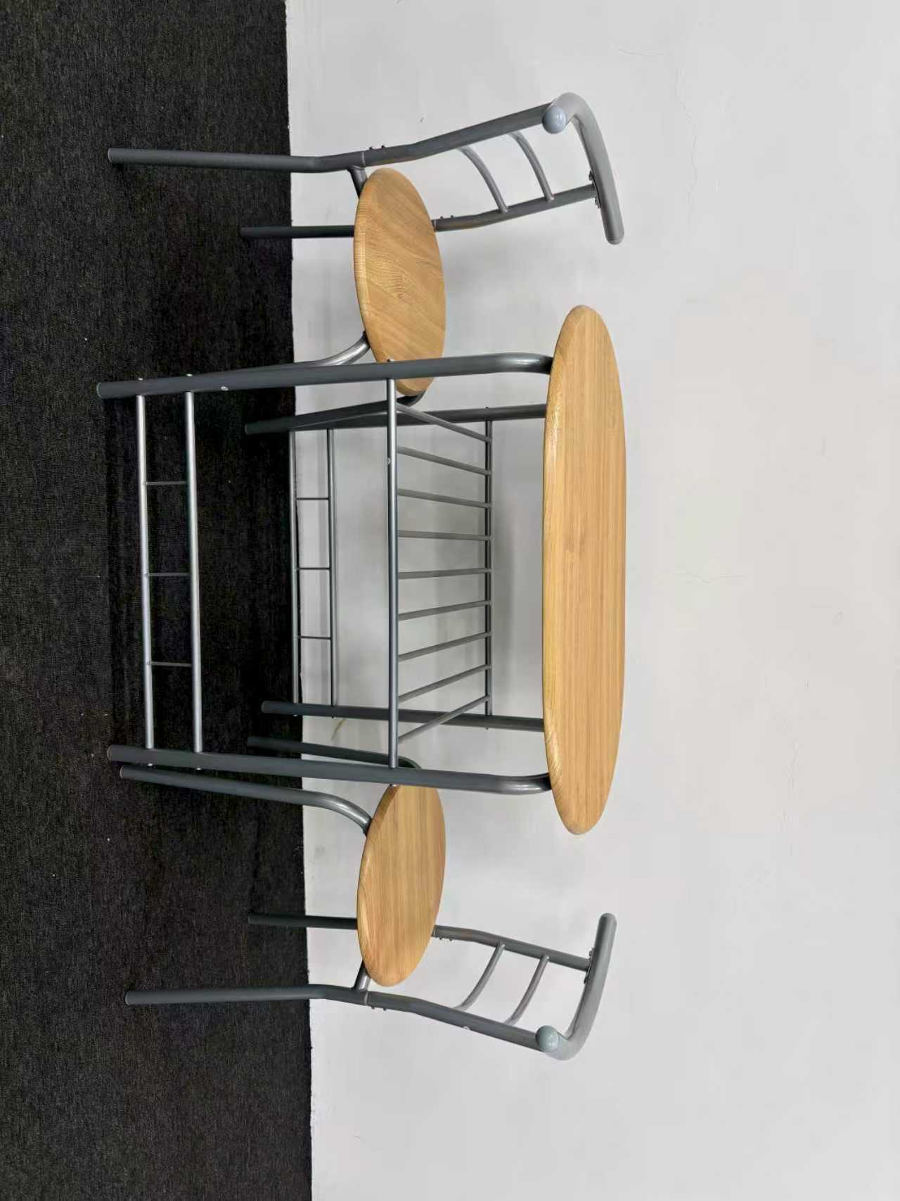 1+2 dining table chairs iron bed