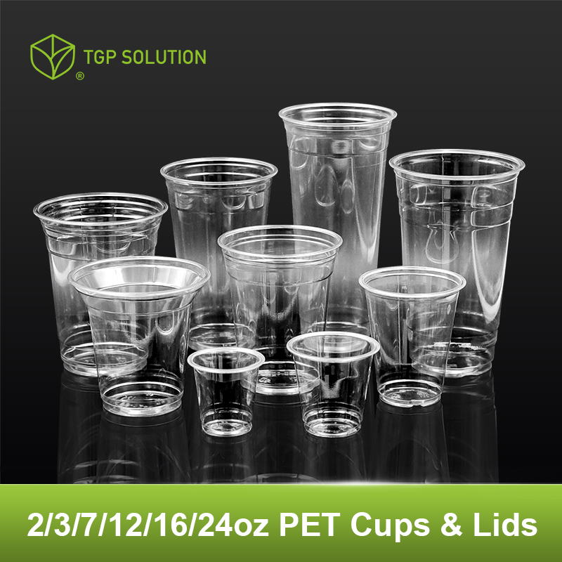 Disposable PET cups and lids, disposable water cups