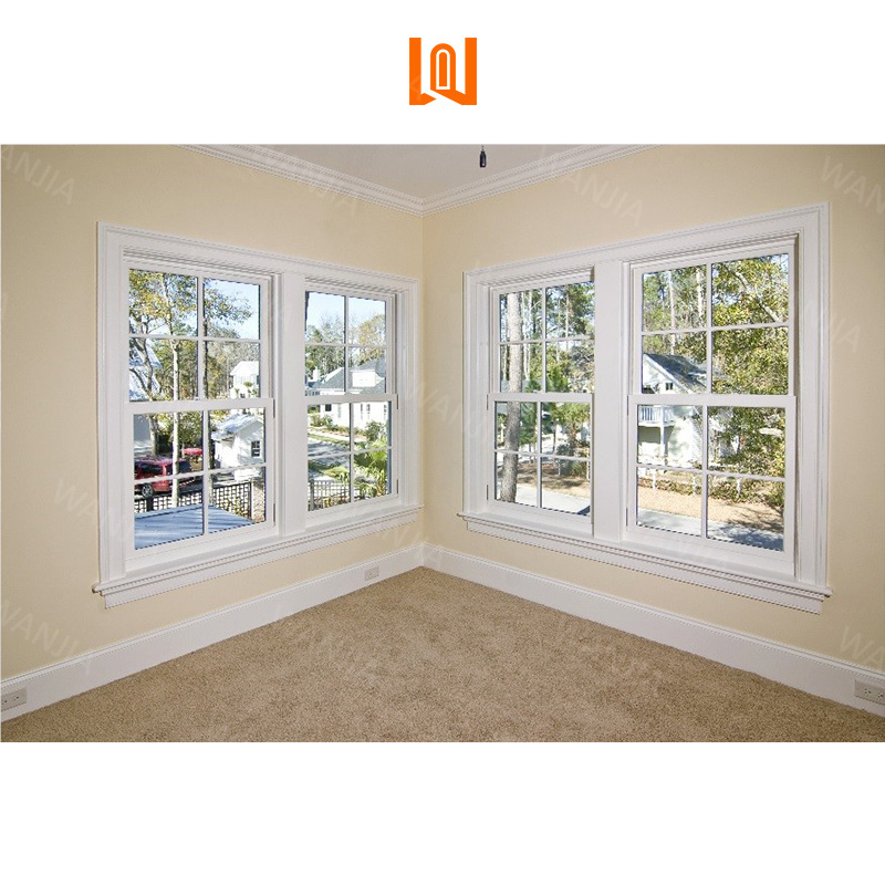 Insulated Plastic Double Hung windows PVC Vertical Sliding windows Room Interior Single Hung windows