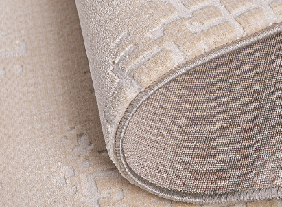 Nuvin | Modern Beige Area Rug with Abstract Grid Pattern