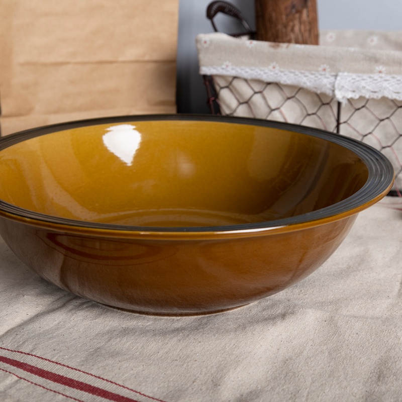 Happy Go 30cm（105oz/2900ml) Vegetable Bowl With Embossed