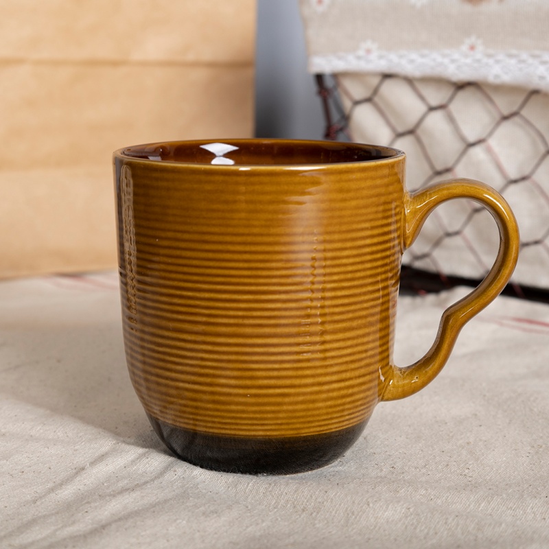 Happy Go 13oz/360ml Mug With Embossed