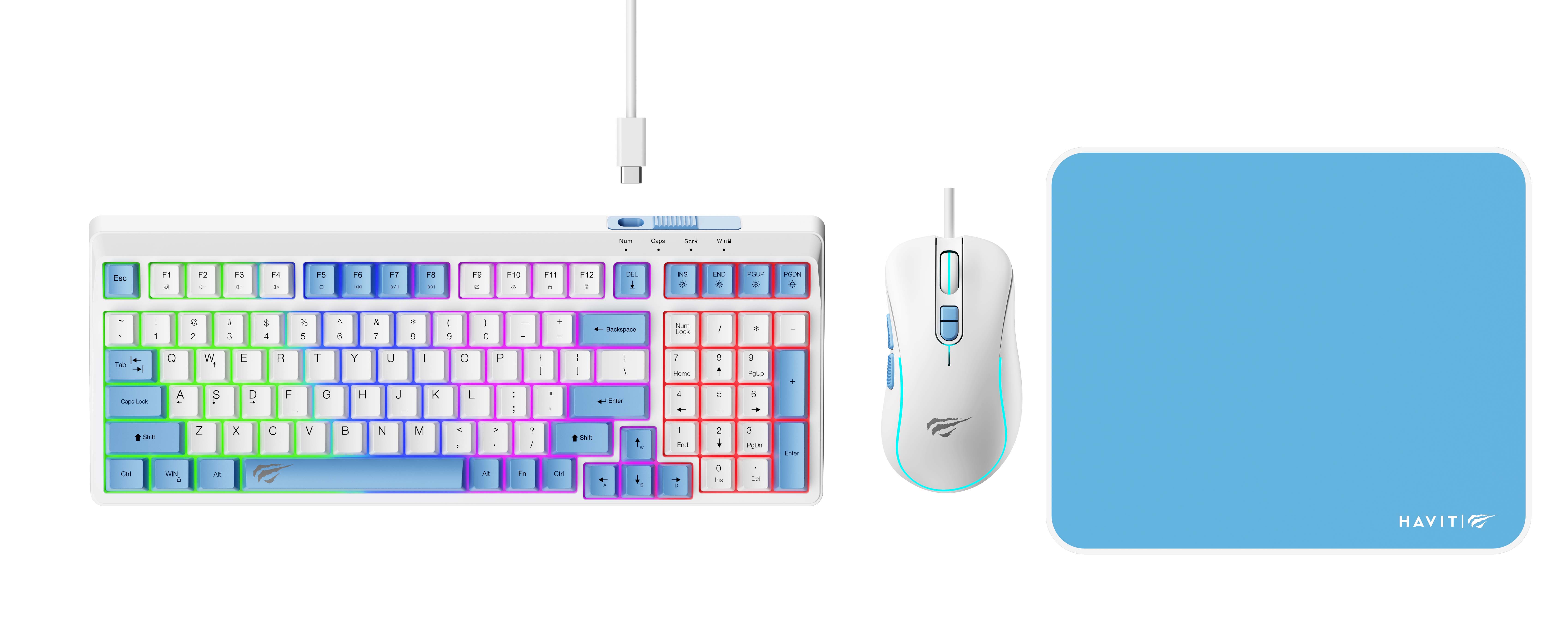HAVIT KB897CM 3in1 Gaming Keyboard, Mouse, Mouse pad Set