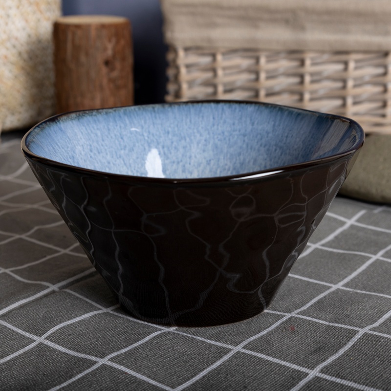 Happy Go 15cm(510ml/18oz) Embossed Bowl With Reactive Glaze