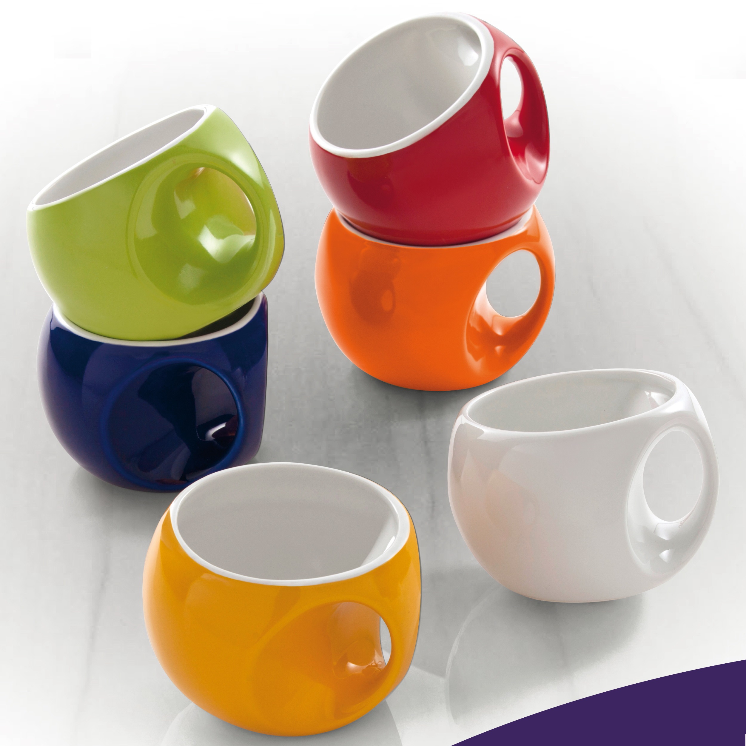 Round Ceramic Coffee Mug Set Color Water Mugs Tea Coffee Cups Large Ceramic Cappuccino Milk Cups