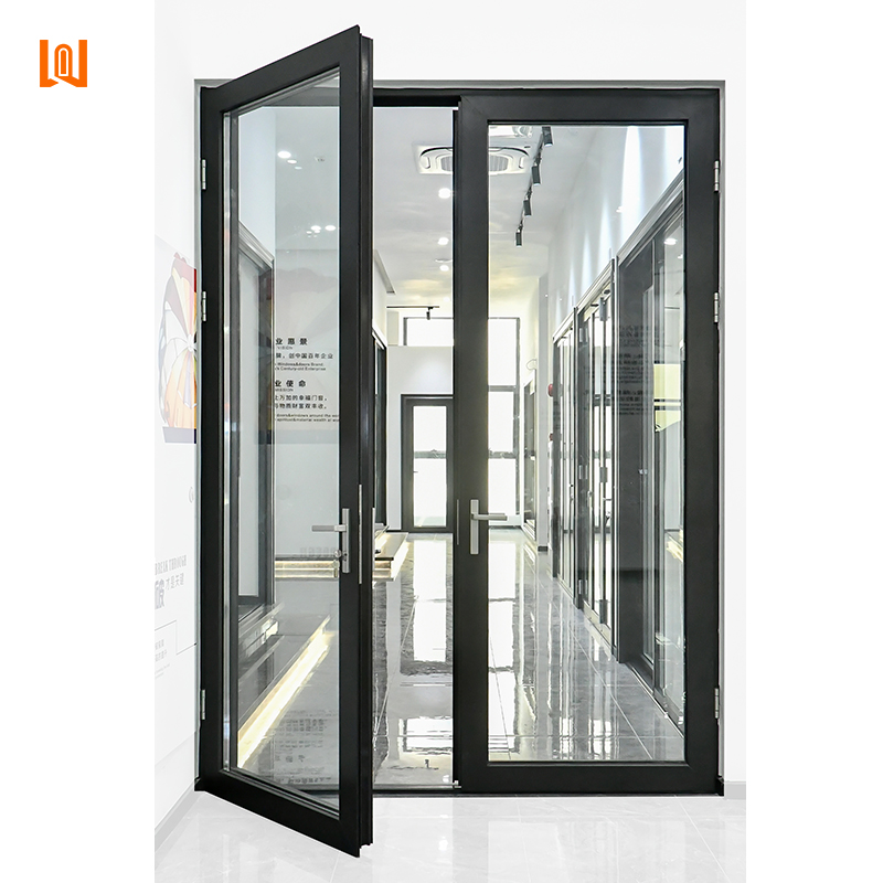 WANJIA Customized Aluminum Swing French Door Double Glazed House Aluminum Casement Door