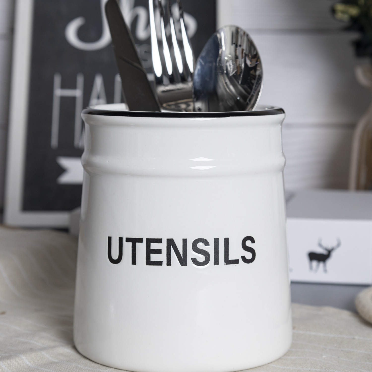 Ceramic Kitchen Storage Exclusive Cutlery and Utensil Storage Jar Essential for Kitchen Tidiness