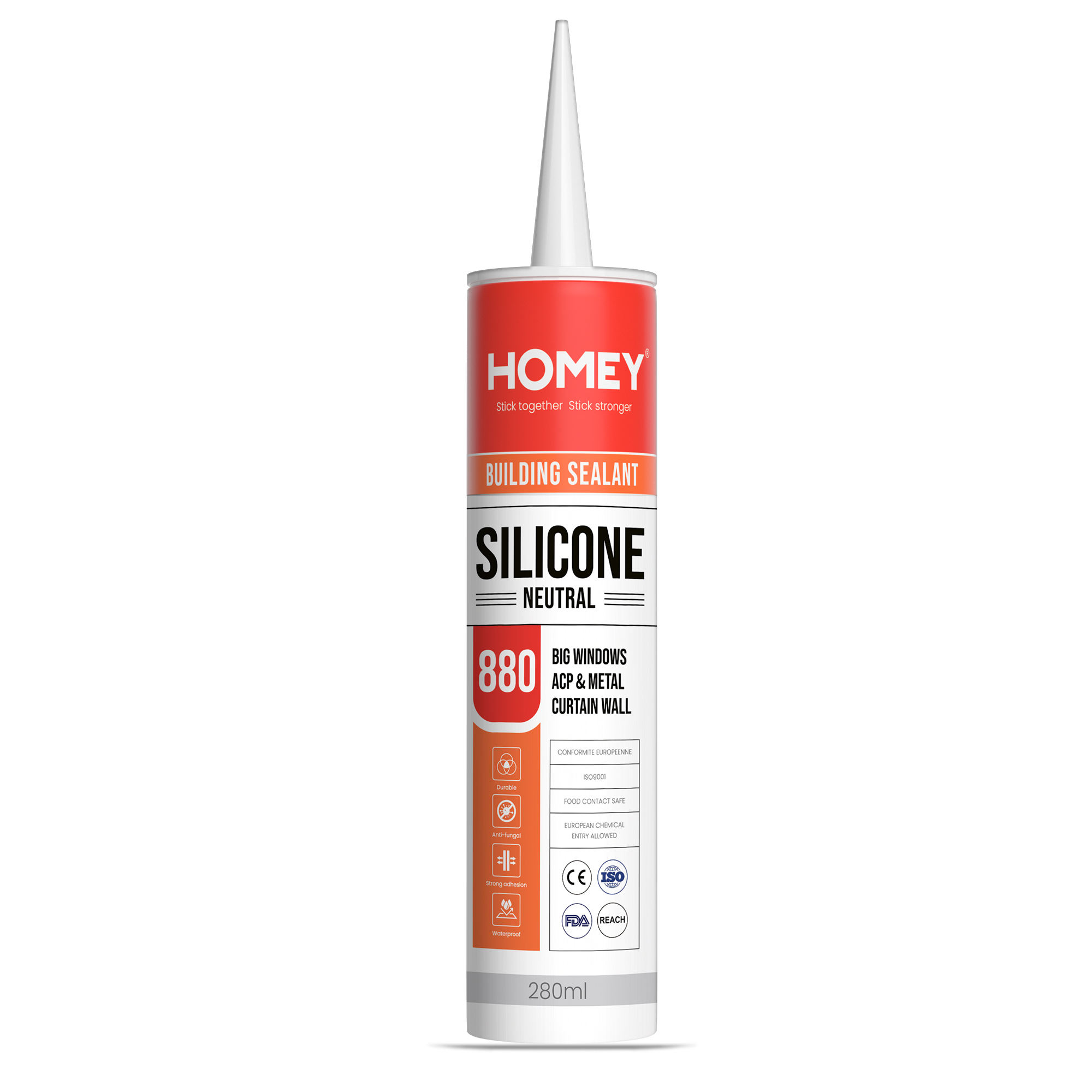 Homey 880 Wholesale Colorful Silicone Sealant 280ml Building Chemical Silicone Sealant