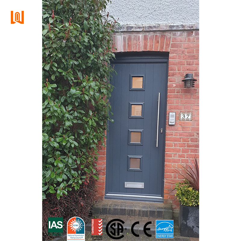 Manufacturer Custom Home Front Entry Doors Security Aluminum Doors Modern Design Entry Aluminum Door