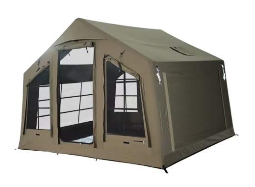 8 square meters green cotton inflatable tent