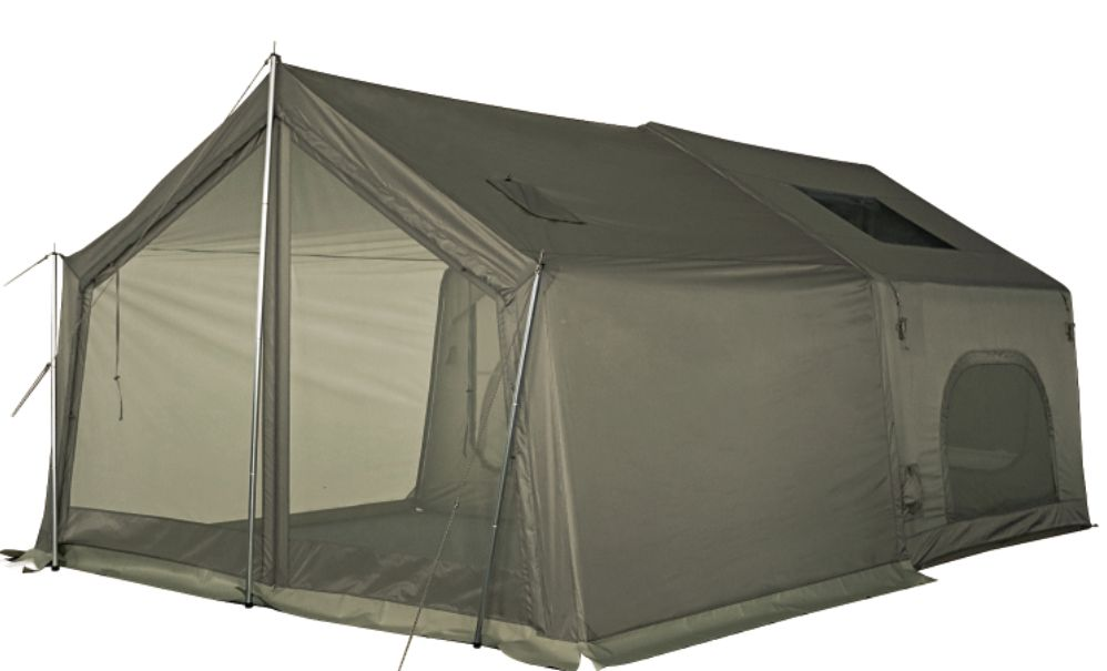 8+8 square meters green cotton inflatable tent