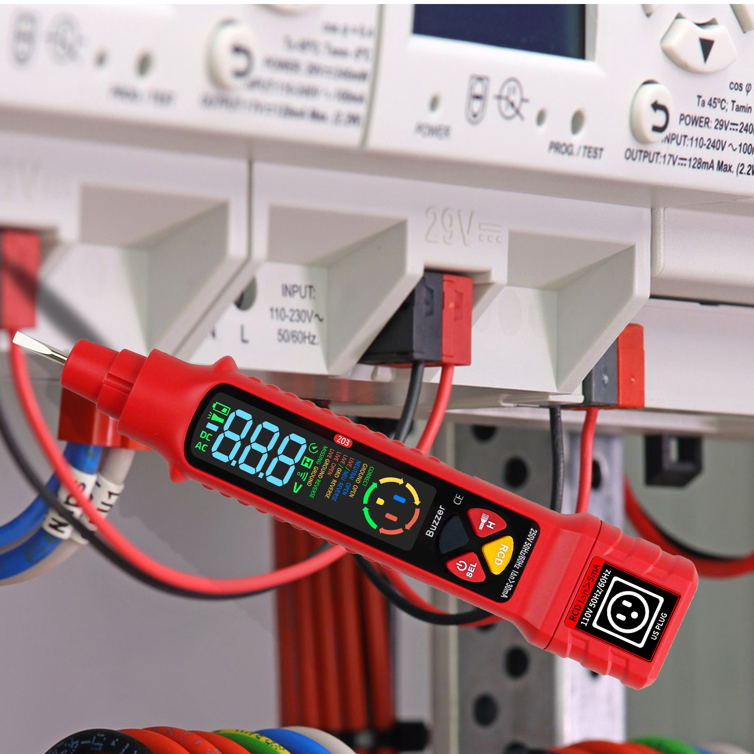 Power Polarity AC/DC Voltage Detector Multifunctional Socket Circuit Analyzer Receptacle Detector