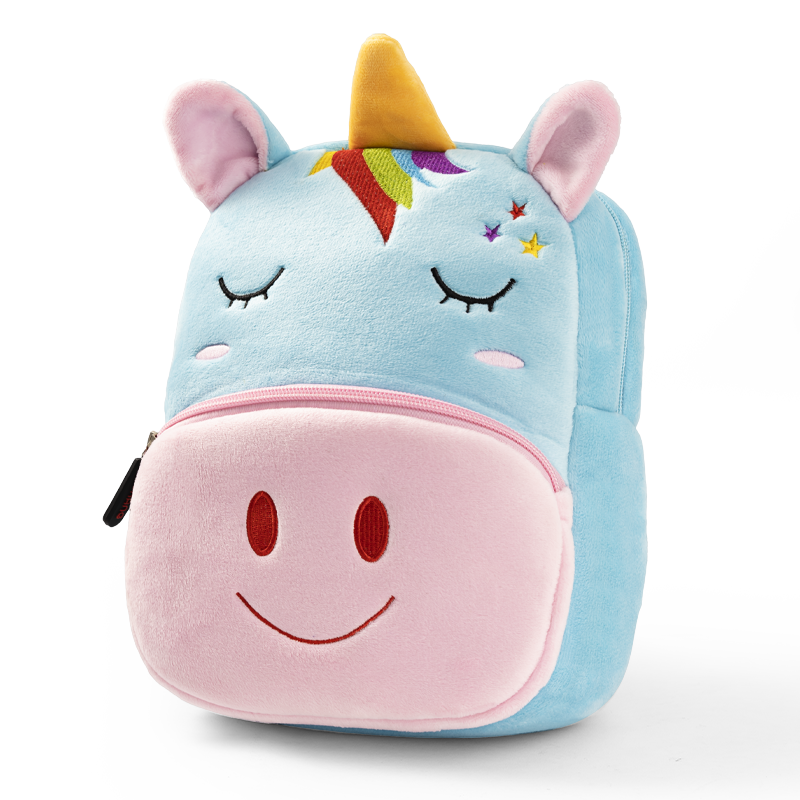 Relieve stress, shoulder straps, plush unicorn biomimetic backpack to protect baby's healthy growth