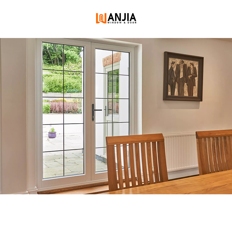 Factory Direct Exterior Double Door Residential Entry PVC Door Plastic Steel UPVC French Door