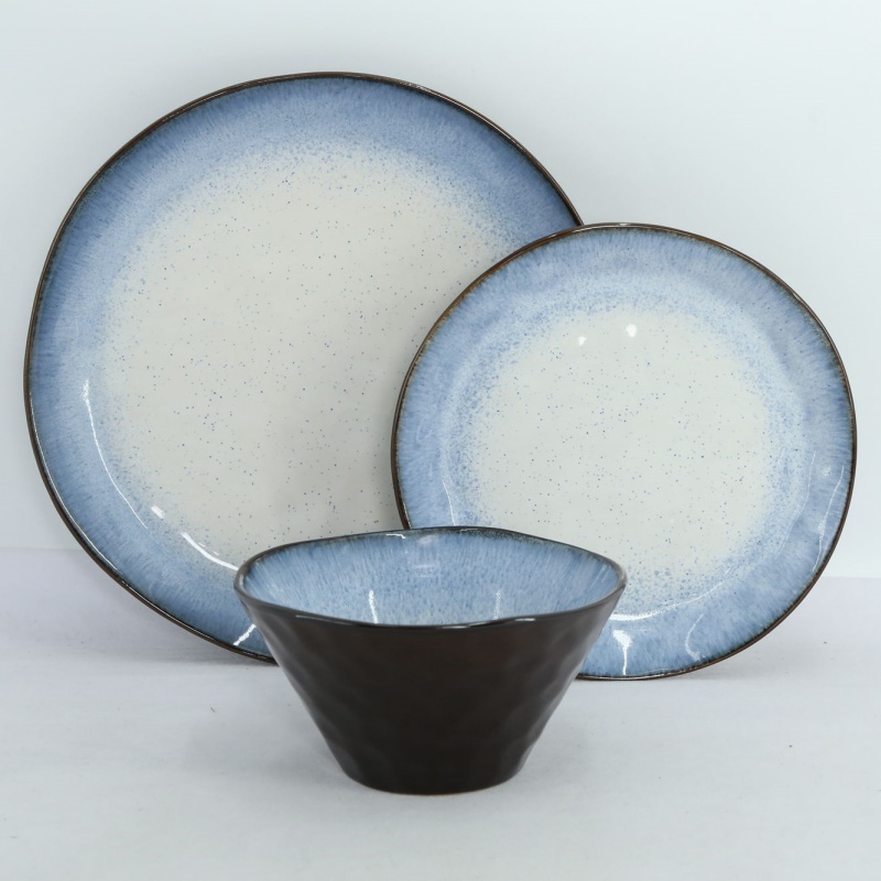 Happy Go 18pcs Dinner Set In 5ply Color Box (26.7cm Plate, 20cm Plate,15cm Bowl, Each 6pcs)