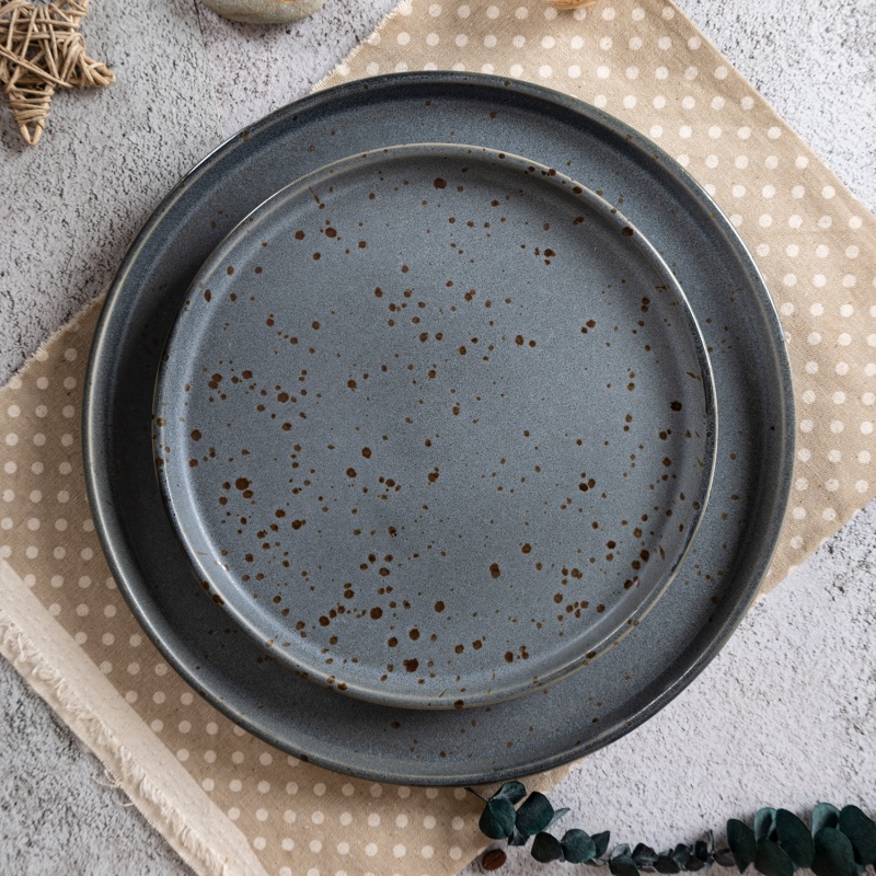 Happy Go 26.5cm Stoneware Dinner Plate Reactive Glaze With Speckle