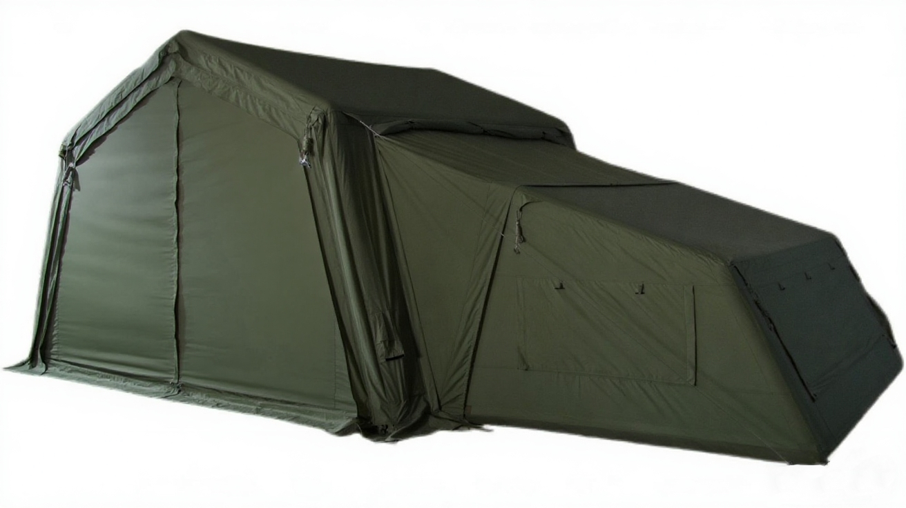 10+4.6 square meters green cotton inflatable tent with sleeping cabin