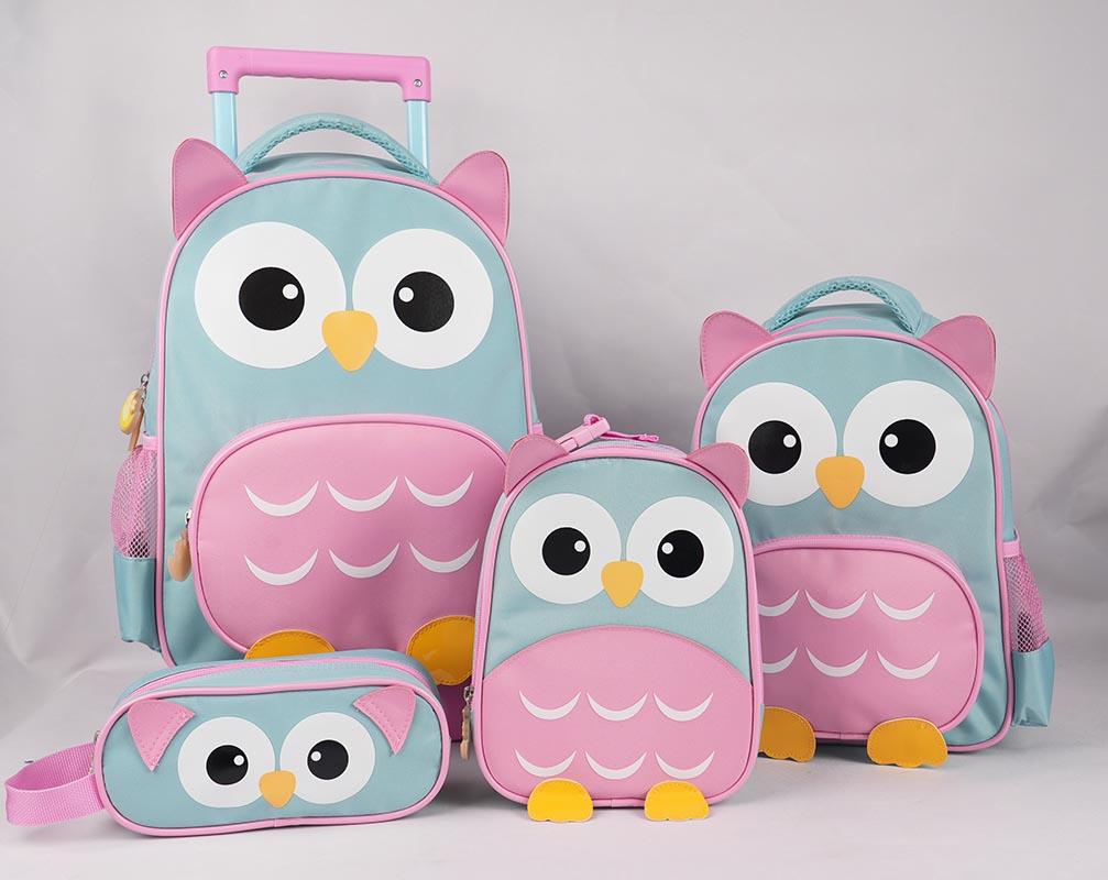 Cartoon owl trolley bag