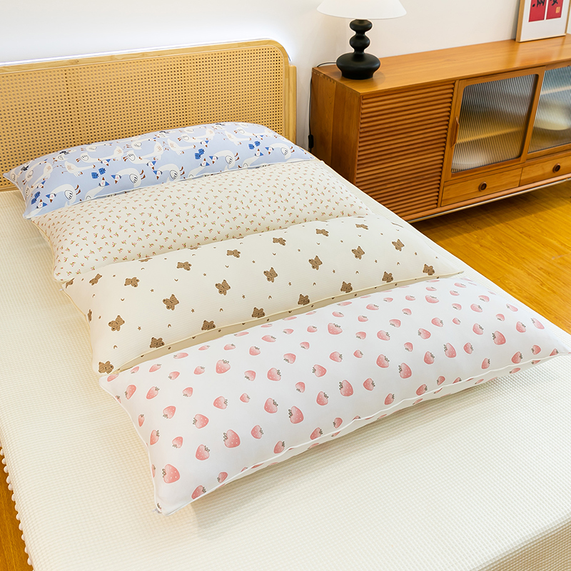 Home-printed long bolster pillow series