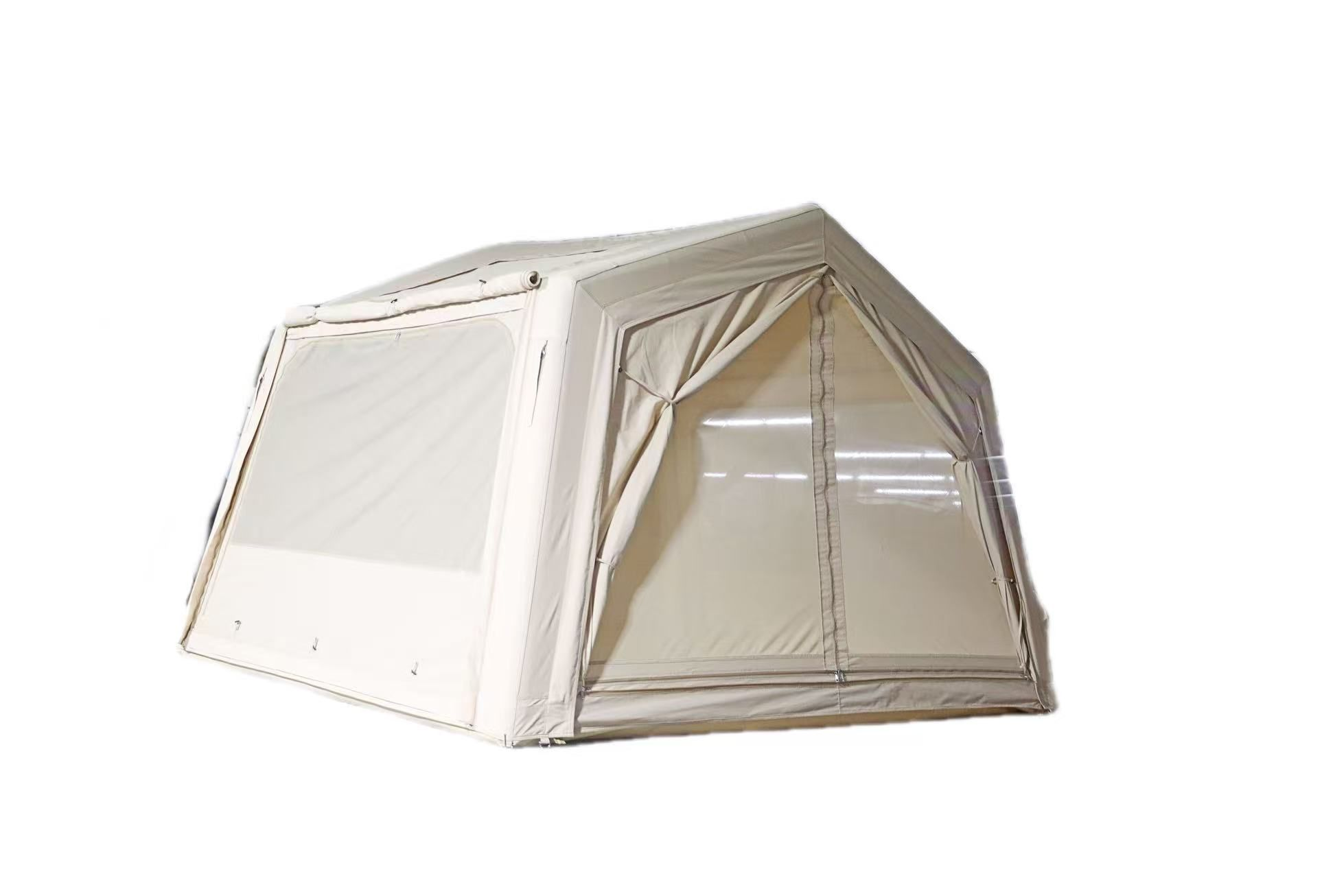 7 square meters of beige cotton inflatable tent