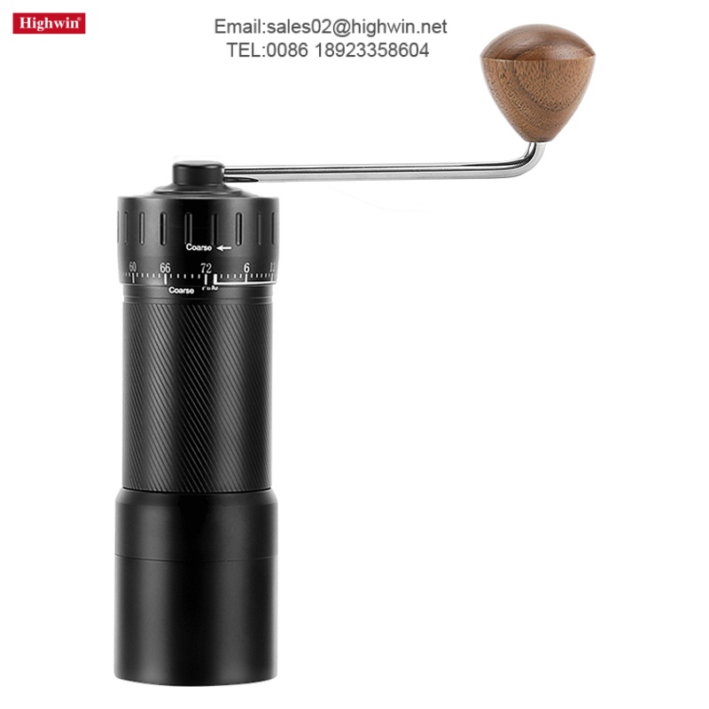 Manual Coffee Grinder,Conical Hexagonal Burr & Double Bearings for Smooth Grinding