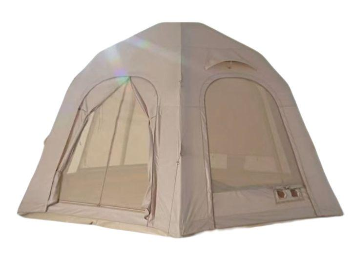 12 square meters beige hexagonal spherical cotton cloth inflatable tent