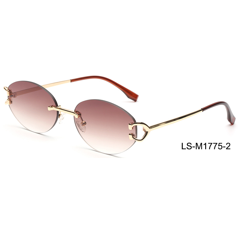 Elegente Rimless Oval Sunglasses