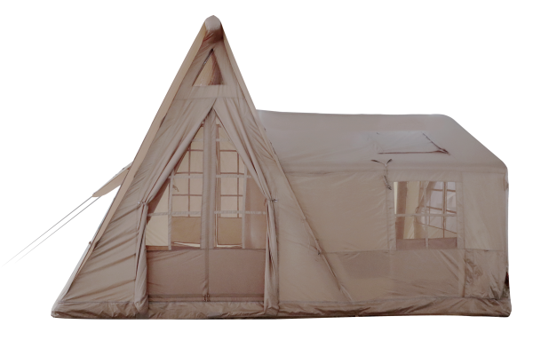 12 square meters beige cotton inflatable tent