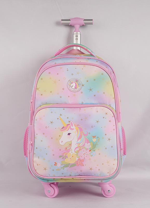 Colorful Unicorn Pull Rod Backpack