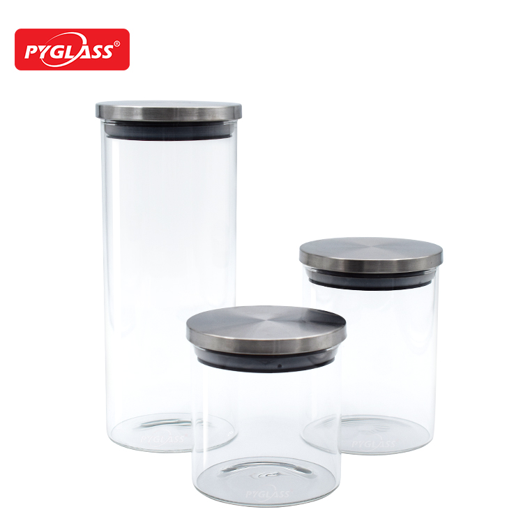 Glass storage jar