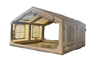 10 square meters beige Oxford cloth inflatable tent with bottom air column