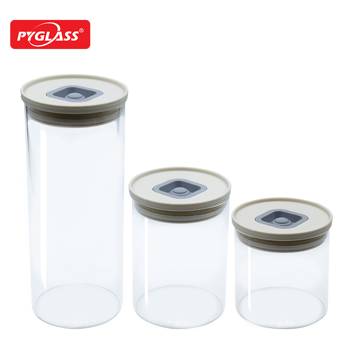 Glass storage jar