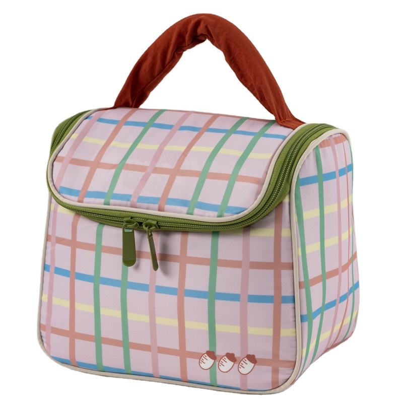 Reusable Lunch Cooler Bag Women Adult Thermal Insulated Aluminum Foil Small Lunch Bag