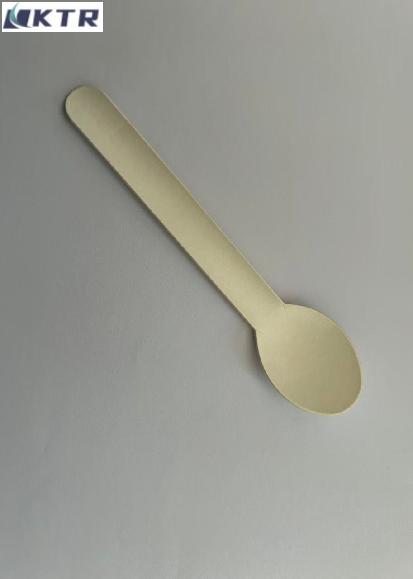 Disposable and degradable paper spoon